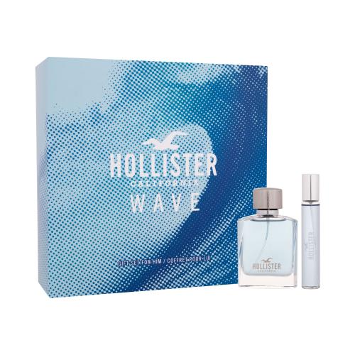 Hollister Wave dárková kazeta pro muže toaletní voda 50 ml + toaletní voda 15 ml