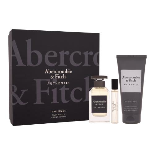 Abercrombie & Fitch Authentic dárková kazeta toaletní voda 100 ml + toaletní voda 15 ml + sprchový gel 200 ml pro muže