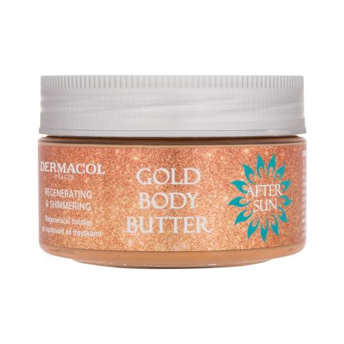 Dermacol After Sun Gold Body Butter 200 ml třpytivé regenerační tělové máslo pro ženy