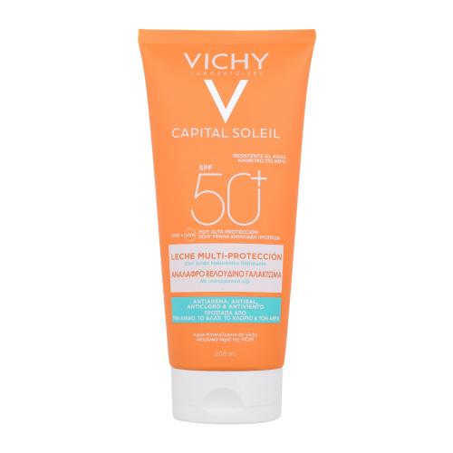 Vichy Capital Soleil Multi-Protection Milk SPF50+ 200 ml opalovací přípravek na tělo unisex na dehydratovanou pleť
