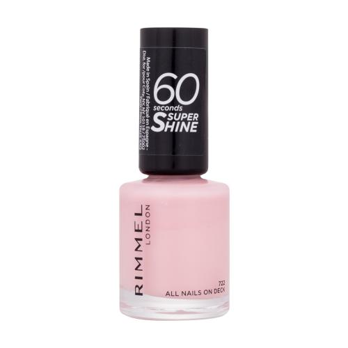 Rimmel London 60 Seconds Super Shine 8 ml rychleschnoucí lak na nehty pro ženy 722 All Nails On Deck