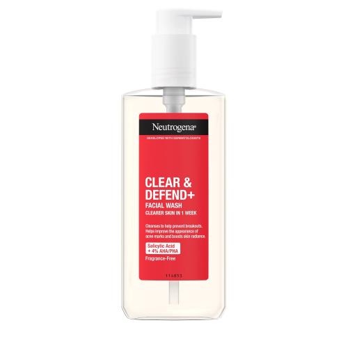Neutrogena Clear & Defend+ Facial Wash 200 ml čisticí gel proti akné unisex