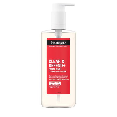 Neutrogena Clear & Defend+ čistící gel Facial Wash 200 ml