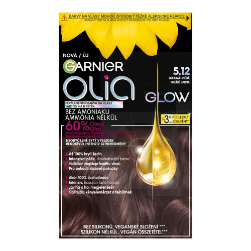 Garnier Olia Glow 60 g olejová permanentní barva na vlasy pro ženy 5.12 Rainbow Brown