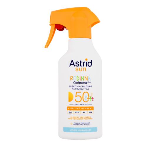 Astrid Sun Family Milk Spray SPF50 270 ml voděodolné rodinné mléko na opalování unisex