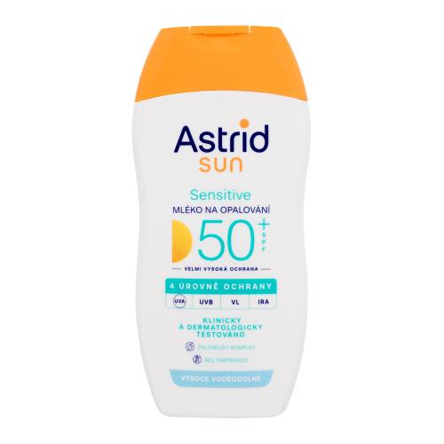 Astrid Sun Sensitive Milk SPF50+ 150 ml voděodolné mléko na opalování pro citlivou pokožku unisex