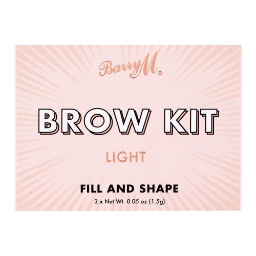 Barry M Brow Kit 4,5 g set a paletka na obočí pro ženy Light