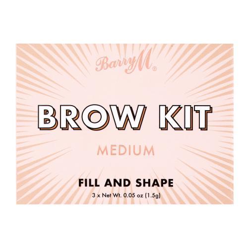 Barry M Brow Kit 4,5 g set a paletka na obočí pro ženy Medium