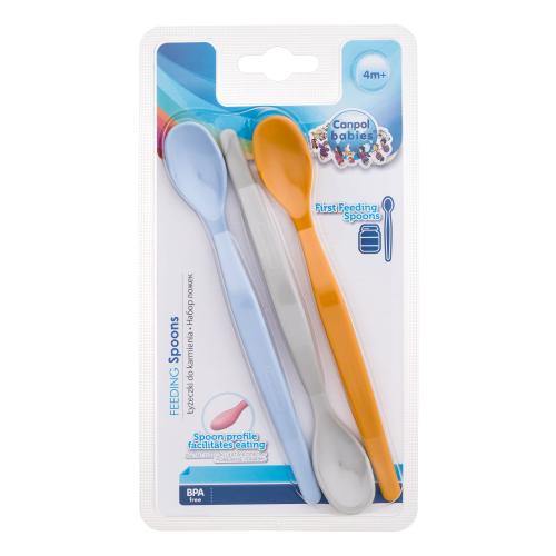 Canpol babies First Feeding Spoons Boy sada plastových lžiček pro děti 3 ks dětských lžiček