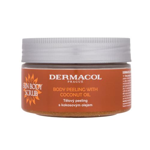 Dermacol Sun 200 g třpytivý peeling na tělo s kokosovým olejem unisex