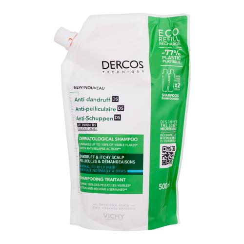 Vichy Dercos Anti-Dandruff Normal to Oily Hair 500 ml šampon proti lupům pro normální až mastné vlasy Náplň pro ženy