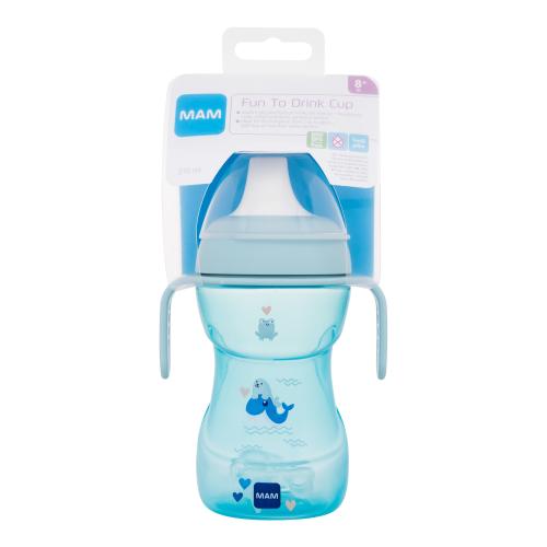 MAM Fun To Drink Cup 8m+ Sage 270 ml hrneček pro snadný přechod na pití ze sklenice pro děti