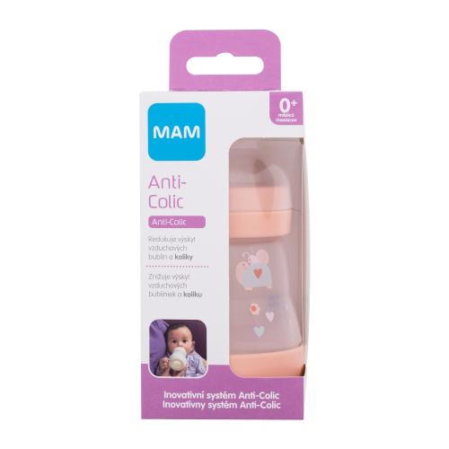 MAM Easy Start Anti-Colic 0m+ Nude 160 ml kojenecká láhev pro novorozence na mateřské mléko a umělou výživu pro děti