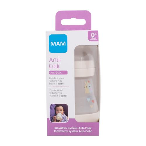 MAM Easy Start Anti-Colic 0m+ Linen 160 ml kojenecká láhev pro novorozence na mateřské mléko a umělou výživu pro děti