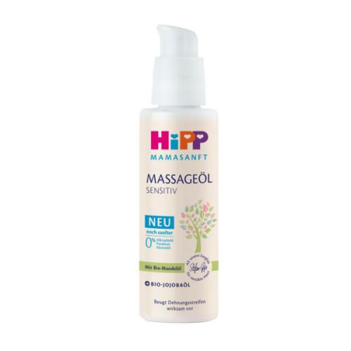 Hipp Mamasanft Massage Oil Sensitive 100 ml těhotenský masážní olej proti striím pro ženy