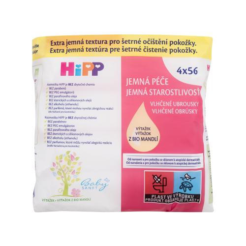 Hipp Babysanft vlhčené čisticí ubrousky pro děti od narození 4x56 ks
