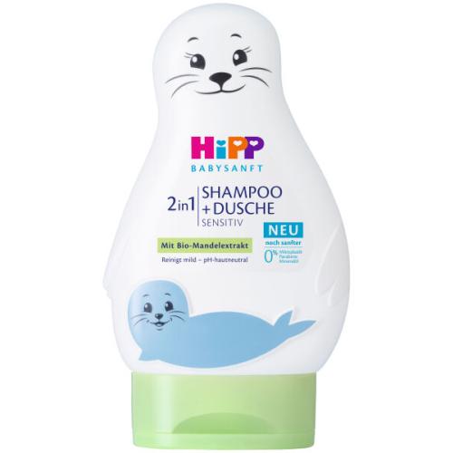 Hipp Babysanft 2in1 Shampoo + Shower 200 ml jemný sprchový gel a šampon 2v1 pro děti