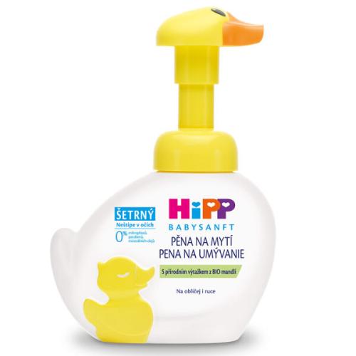 Hipp Babysanft Washing Foam 250 ml jemná krémová mycí pěna na obličej a ruce pro děti