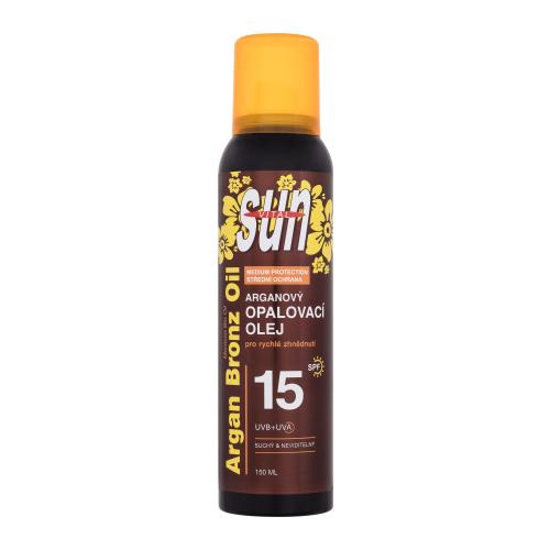 Vivaco Sun Argan Bronz Oil Spray SPF15 150 ml suchý opalovací olej ve spreji unisex