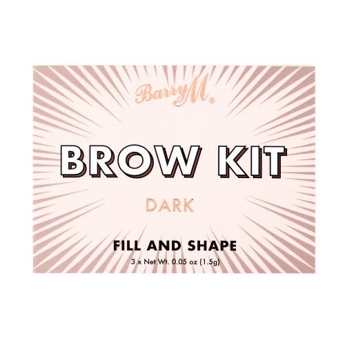 Barry M Brow Kit 4,5 g set a paletka na obočí pro ženy Dark