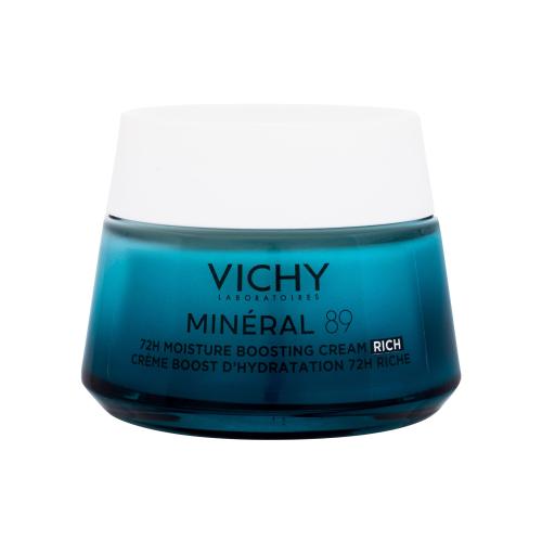 Vichy Minéral 89 72H Moisture Boosting Cream Rich 50 ml 72h krém pro zvýšení hydratace pro suchou pleť pro ženy