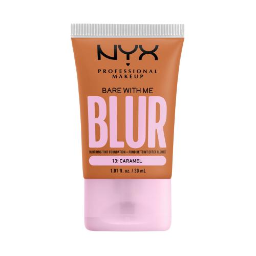 NYX Professional Makeup Bare With Me Blur Tint Foundation 30 ml zmatňující make-up se středním krytím pro ženy 13 Caramel