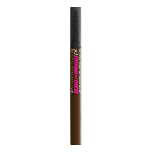 NYX Professional Makeup Zero To Brow Gel gel na obočí s aplikátorem odstín 06 Chocolate 2 ml