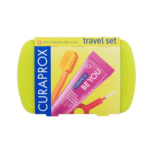 Curaprox Travel Set cestovní set na zuby, jazyk a dásně Green
