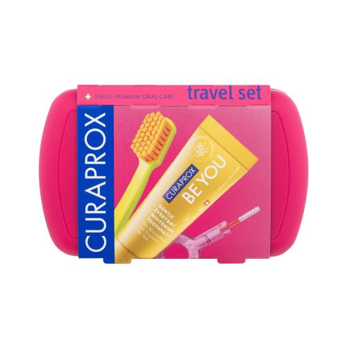 Curaprox Travel Set cestovní set na zuby, jazyk a dásně Magenta
