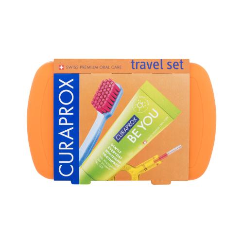 Curaprox Travel Set cestovní set na zuby, jazyk a dásně Orange