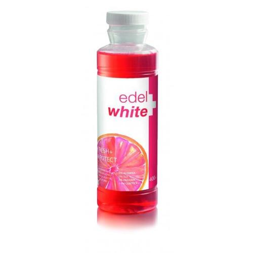 Edel+White Fresh + Protect Mouthwash 400 ml osvěžující ústní voda bez alkoholu unisex