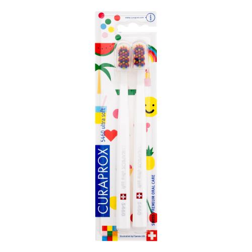 Curaprox 5460 Ultra Soft Duo Pop Art Limited Edition ultra jemné zubní kartáčky unisex zubní kartáček 2 ks