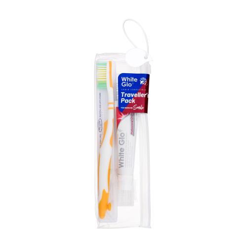 White Glo Professional Choice Traveler's Pack zubní pasta unisex zubní pasta 24 g + kartáček na zuby 1 ks + mezizubní kartáček 8 ks
