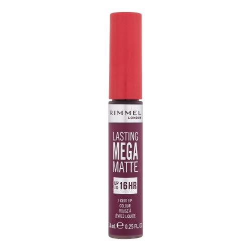 Rimmel Lasting Mega Matte lehká tekutá matná rtěnka 16h odstín Rock Me Purple 7,4 ml