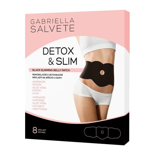 Gabriella Salvete Detox & Slim Black Slimming Belly Patch remodelační a detoxikační náplasti na břicho a boky unisex náplasti na břicho a boky 8 ks
