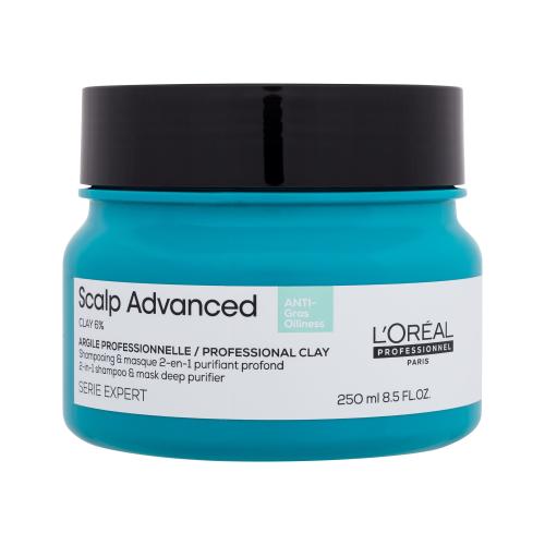 L'Oréal Professionnel Scalp Advanced Anti-Oiliness Professional Clay 250 ml hloubkově čisticí vlasový jíl pro ženy