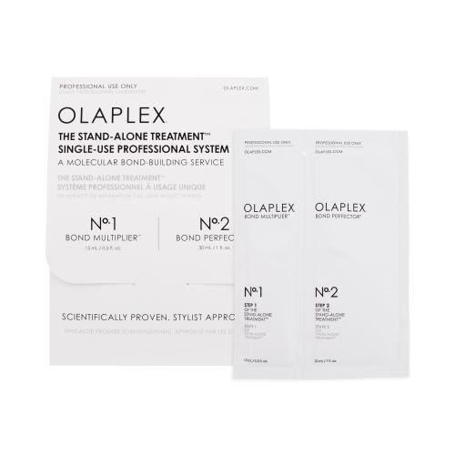 Olaplex The Stand-Alone Treatment Single Use Professional System barva na vlasy pro ženy vyvíječ Bond Multiplier No. 1 15 ml + maska Bond Perfector No. 2  30 ml