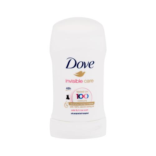 Dove Invisible Care Antiperspirant tuhý antiperspirant proti bílým skvrnám bez alkoholu Water Lily & Rose 40 ml