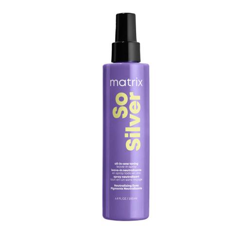 Matrix So Silver All-In-One Toning Leave-In Spray 200 ml bezoplachový sprej pro neutralizaci žlutých podtónů pro ženy