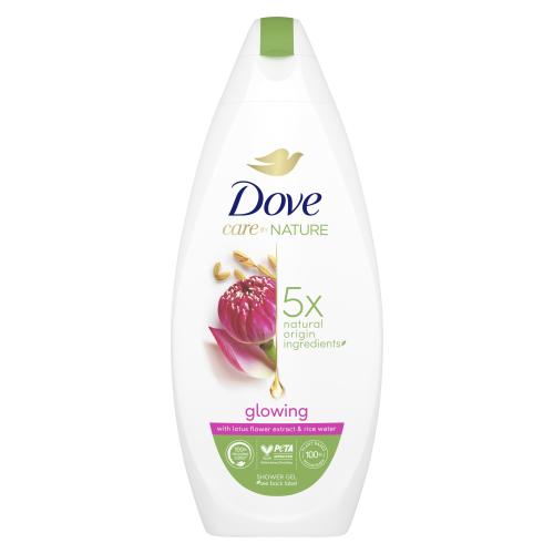 Dove Care By Nature Glowing Shower Gel 225 ml vyživující a hydratační sprchový gel pro rozjasnění pokožky pro ženy