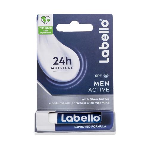 Labello Men Active 24h Moisture Lip Balm SPF15 4,8 g hydratační balzám na rty pro muže