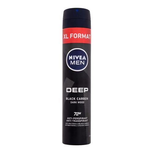 Nivea Men Deep Black Carbon 48H 200 ml antiperspirant deospray pro muže