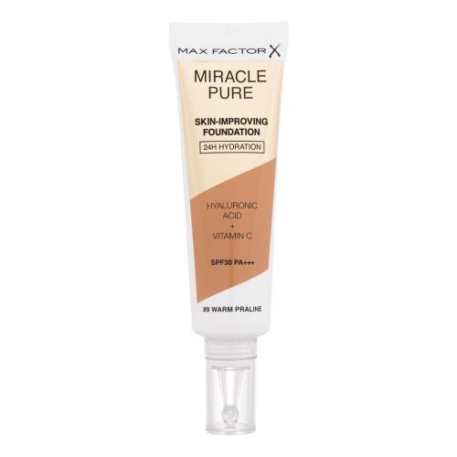 Max Factor Miracle Pure Skin-Improving Foundation SPF30 30 ml pečující hydratační make-up pro ženy 89 Warm Praline