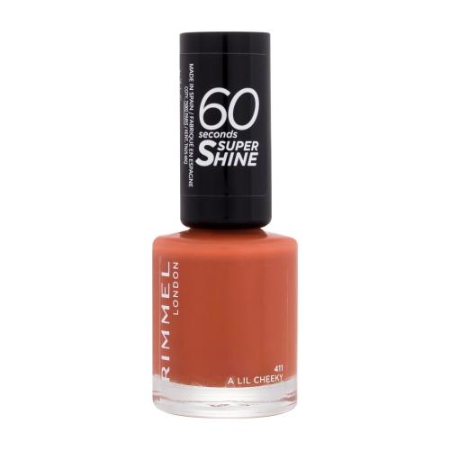 Rimmel London 60 Seconds Super Shine 8 ml lak na nehty pro ženy 411 A Lil Cheeky