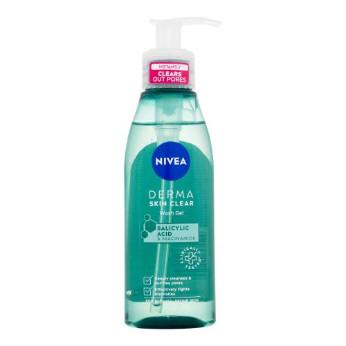 Nivea Derma Skin Clear Wash Gel 150 ml čisticí gel pro problematickou pleť pro ženy