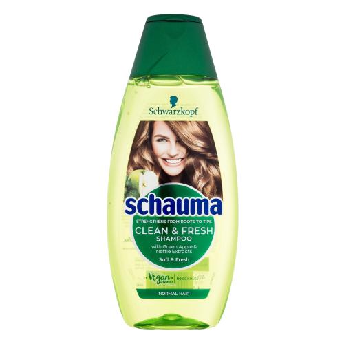 Schwarzkopf Schauma Clean & Fresh Shampoo 400 ml šampon s výtažkem z jablka a kopřivy pro normální vlasy pro ženy