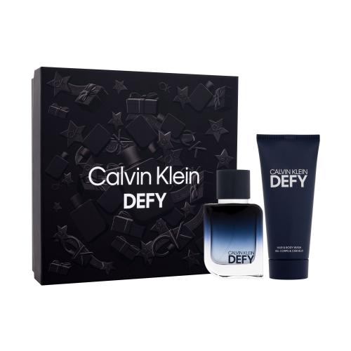 Calvin Klein Defy dárková kazeta pro muže parfémovaná voda 50 ml + sprchový gel 100 ml