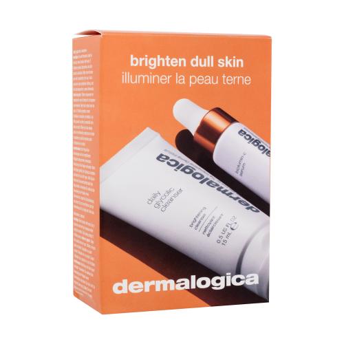 Dermalogica Brighten Dull Skin dárková kazeta čistící gel Daily Glycolic Cleanser 15 ml + pleťové sérum Biolumin-C Serum 3 ml na všechny typy pleti