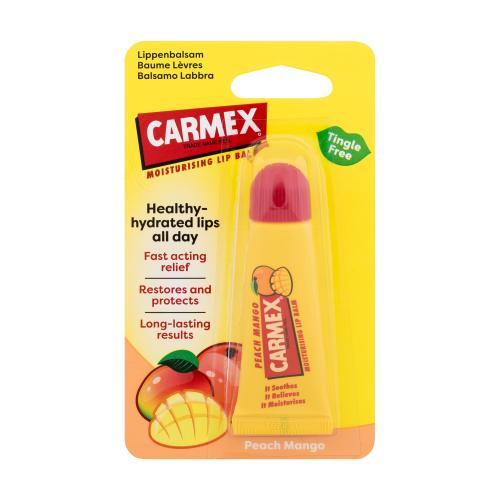 Carmex Peach Mango 10 g hydratační balzám na rty s příchutí broskve a manga pro ženy
