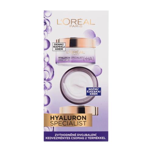 L'Oréal Paris Hyaluron Specialist denní pleťový krém proti vráskám pro ženy denní pleťový krém Hyaluron Specialist SPF20 50 ml + noční pleťový krém Hyaluron Specialist 50 ml
